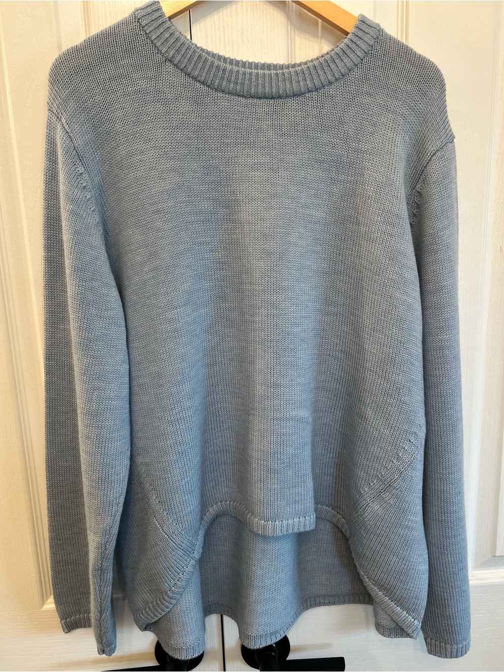Kit + Ace Cozy Merino Crewneck Sweater Dusty Blue XL 99% Merino EUC